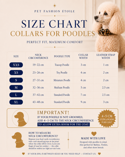 EN Silk  luksusowa jedwabna obroża ochronna dla pudla ze skóry naturalnej  i okuciami pozłacanymi 24k złotem - tabela rozmiarów obroży dla pudelków.png