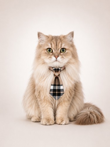 LORD Classic elegancka obroża dla kota z wełnianym krawatem PET Fashion ÉTOILE