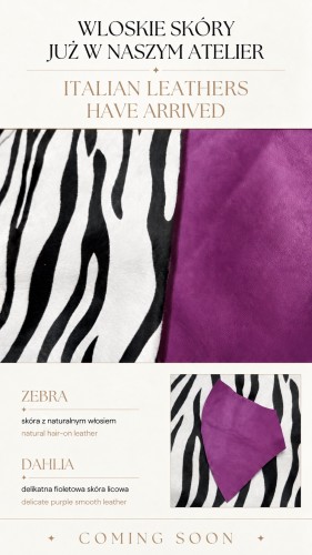 Naturalna skóra Dahlia w luksusowej skórzanej smyczy dla psa Moon Walk Zebra Dahlia